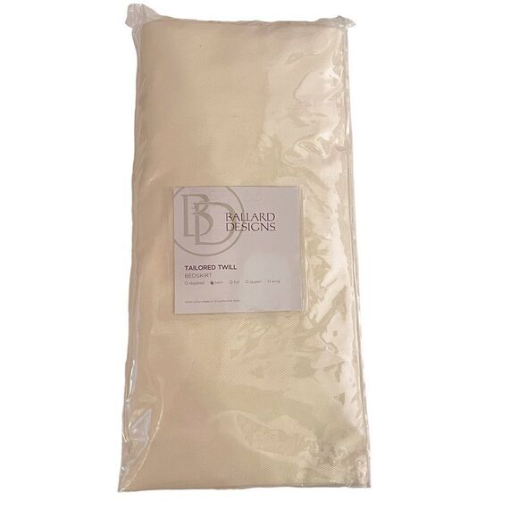 Ballard Designs Twin Twill Bedskirt - Picture 2 of 4